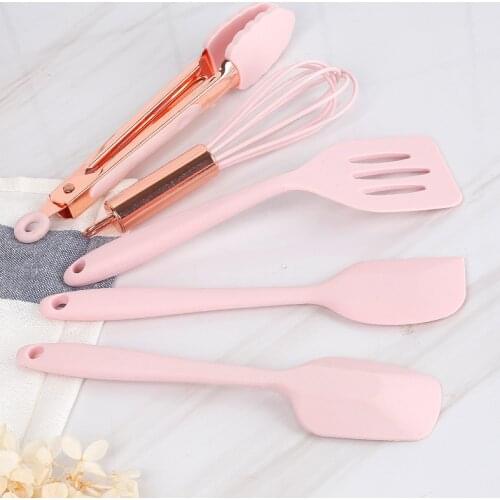 1Pcs Kitchen Utensils Spatula Shovel Food Grade Silicone 3Colors Cooking Supplies Mini Baking Tools Multi Purpose Non-stick