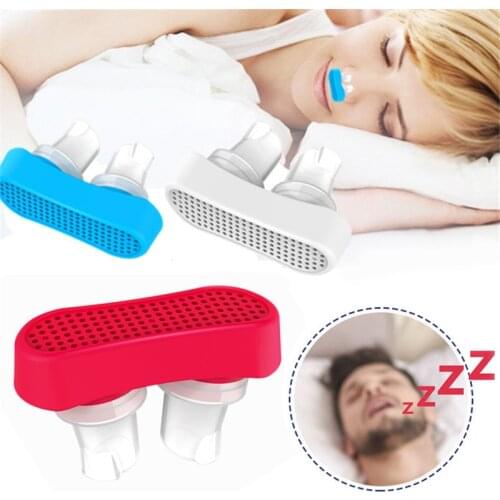 2 in 1 Sleeping Anti-snoring Clip Silicone Magnetic Anti Snoring Nose Clips Breathing Stop Snore Apnea Antisnoring Clip Device