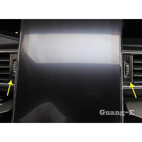 Car Cover Stick Stainless Steel Switch Vent Outlet Middle Air Condition Control Trim Frame For Ford Explorer U625 2019 2020 2021