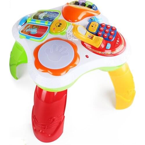 Free Shipping Sit-to-stand Learn & Discovering Musical Baby Activity Table Baby Learning Table For Early Development SkoolToy