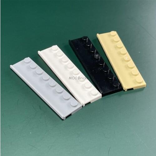 50pcs/lot MOC Bricks White Plate Modified 2 x 8 with Door Rail fit with 30586 Educational DIY Building Blocks toys kids gifts