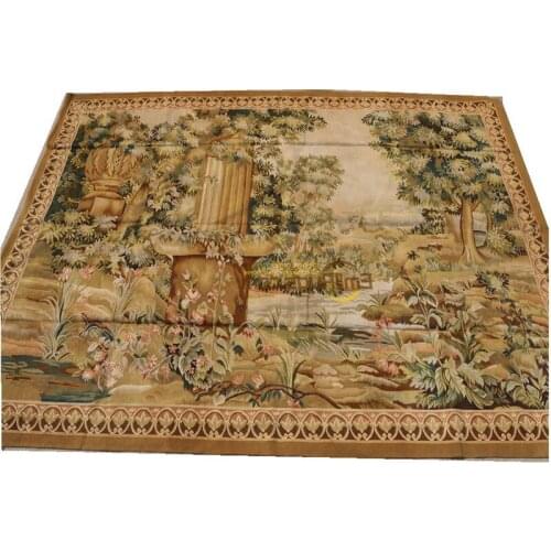 Bohemian tapestriesBrown Fashionable Circular Household Decoration Mat Wall Tapestry Color Pure Wool Knitting