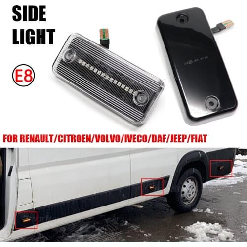 2Pcs Side Marker Lamp Turn Light For Fiat Ducato Citroen Relay Peugeot Boxer Renault Magnum Midliner Volvo FE FL Man Iveco Daily