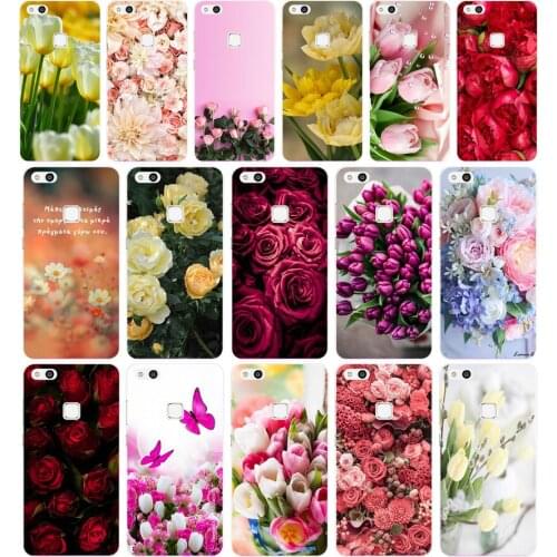 356FG Garden Red Roses Flowers Soft Silicone Tpu Cover Case for huawei Honor 9 p10 mate 10 lite y6 prime 2018 play p smart