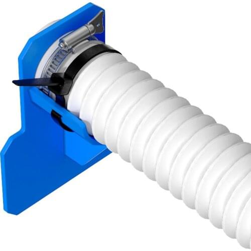 Swimming Pool Pipe Holder Mount Supports Pipes 30-37mm Fits Above Ground 38mm Hose Outlet With Free Cable Tie