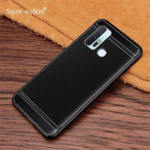 For vivo Z6 Luxury Leather Texture Soft TPU Silicone Case For vivo Z6 5G 6.57 inch Phone Back Cover Cases Coque