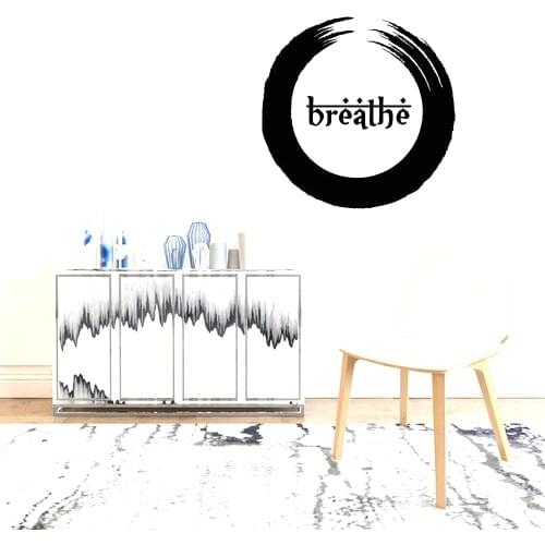 Enso Tree Zen Circle Wall Sticker Buddhism Yoga Oriental Meditation Relaxation OM Vinyl Decal Asian Art Decor WL1717