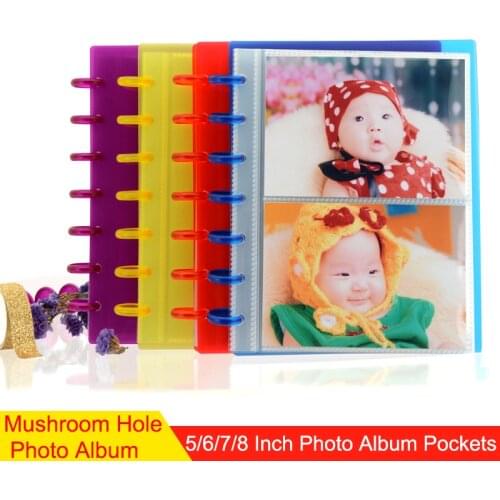 Fromthenon 5/6/7/8 Inch Planner Insert Tpye Album Pockets Mushroom Hole Disc-bound Loose Leaf Childrens Literacy Card Storage