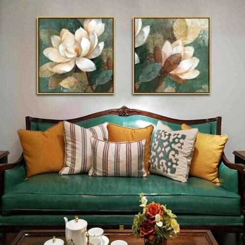 American Style Magnolia Flowers Canvas Painting Prints for Living Room Wall Art Bedroom Pictures Home Dining Hallway Decor