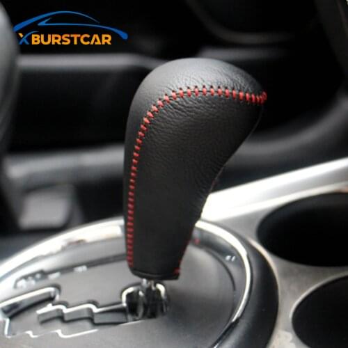1Pc Leather AT MT Car Gear Head Shift Knob Cover Gear Collars Fit for Mitsubishi Outlander Lancer Evolution Pajero ASX Parts