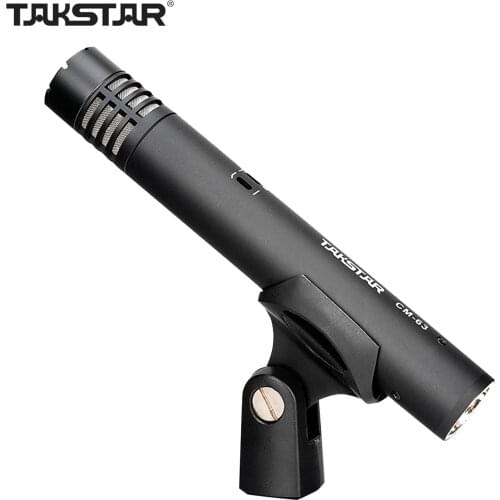 TAKSTAR CM-63 Professional Diaphragm Microphone Moisture Resistant Mic 48V Broadcasting Performance Instrument Playing Recording