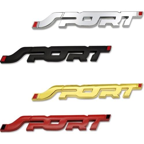 Metal SPORT Emblem Sticker Badge Decals for Toyota Honda Nissan Volkswagen BMW Audi Benz Suzuki Kia Opel Renault Car styling
