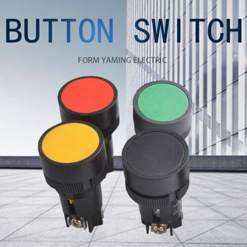 P59 Mini Push button switch Green/Red Circular small size screws Flat round Panel NO/NC XB2-EA142 XB2-EA131 XB2-EA121