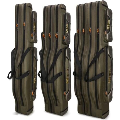 Multifunctional Fishing Bag 2/3/4 Layer Thick Oxford Fish Bags Rod Reel Lure Pole Storage Bag Case Fishing Gear Tackle XA153G