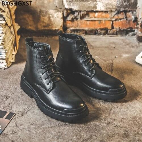 Martin Boots for Men Male Outdoor Shoes for Man 2021 Ankle Boots Man Black Men Boots Leather Designer Men Casual Shoes Chaussure