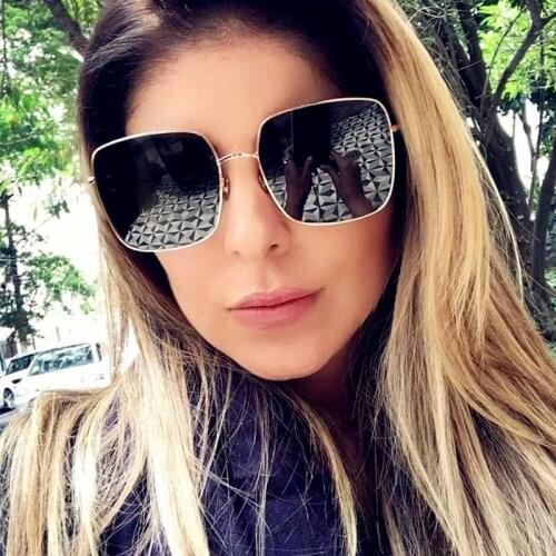 ONEVAN 2021 Oversized Sunglasses Women 2021 Luxury Brand Glasses Women/Men Retro Eyeglasses Men Retro Gradient Oculos Feminino