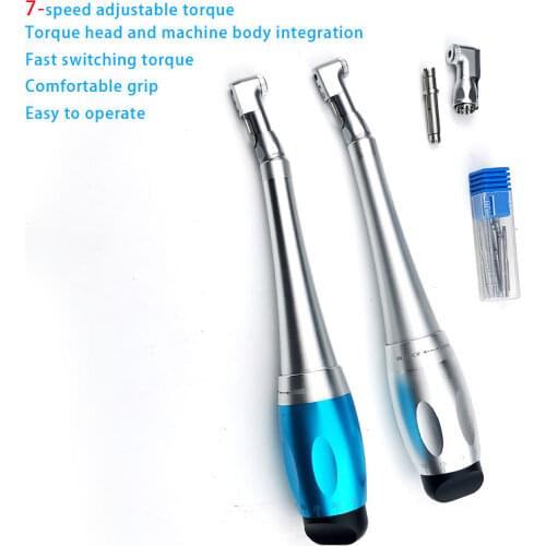 Set Dental Implan Ttool Restorat Adjustable Universal Implant Torque Wrench 5N-35N Drivers 2.35mm Latch Type Bits Contra Angle