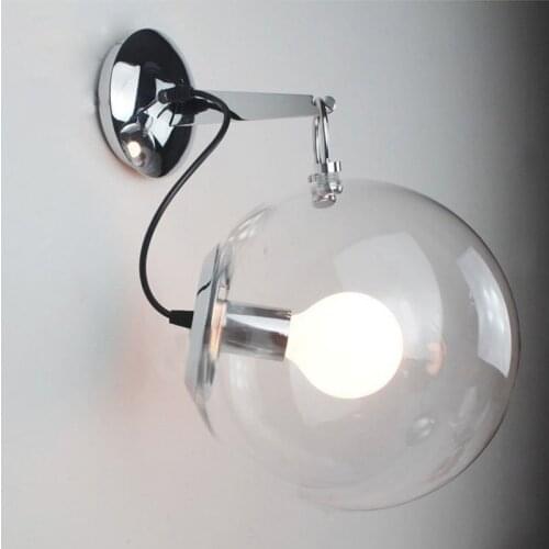 Modern Glass Soap Bubble Corridor Wall Lamp Creative Mirror Front Hallway Wall Sconces Balcony Porch Wall Lamps Fixtures