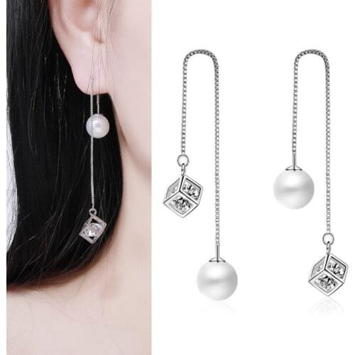 New fashion Temperament earrings Versatile personality earrings for woman Love cube Simple ear wire popular accessories