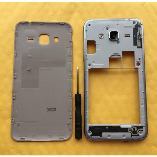 For Samsung Galaxy J3 2016 J320 J320F J320H J320M J320FN Original Phone Housing Middle Frame Chassis With Back Cover + Tools