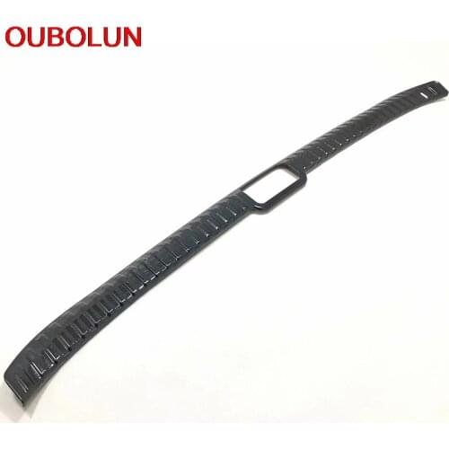 OUBOLUN For Lexus ES 2018 2019 Car Styling Accessories Moulding Interior Inner Rear Trunk Cover Bumper Foot Plate Trim 1Pcs
