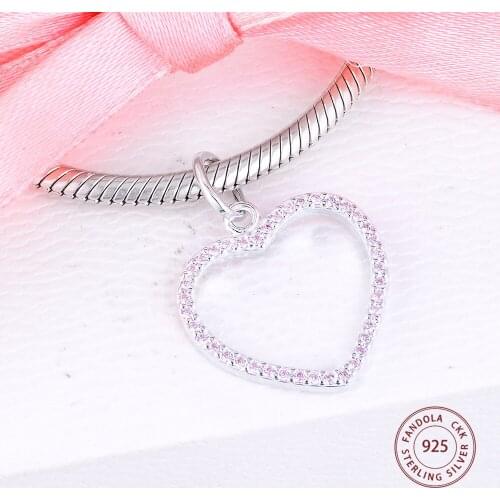 Authentic 925 Sterling Silver Be My Valentine Heart Pendant Charm Beads Fits Original Bracelets DIY Jewelry Making Kralen