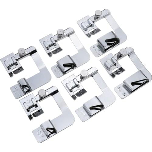 1PCS Hot Sale Domestic Sewing Machine Foot Presser Rolled Hem Feet Set for Brother Singer Sewing Accessories 6 Size