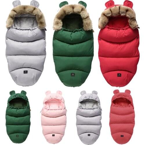 Thick Warm Envelope For Newborns Baby Stroller Sleeping Bag 0-24M Baby windproof warm thick cotton pad Cocoon For Newborns