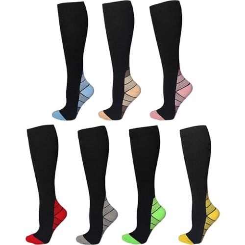 Sport Compression Socks Stockings 20-30 mmhg Men Women Atheltic Fitness Sock for Marathon Running Cycling Football Varicose Vein
