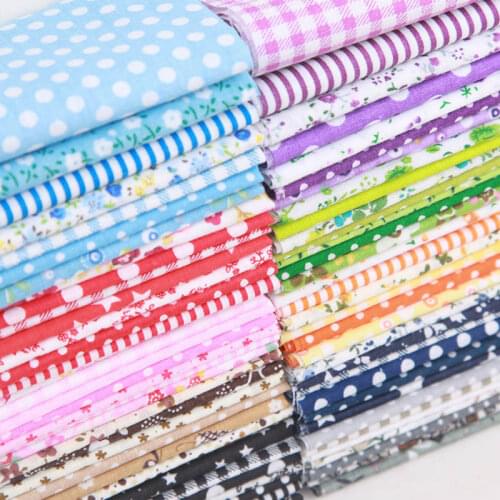 7 Sheet 10 Colors Patchwork High Quality DIY Sewing Mixed Style Floral Print 100% Cotton Fabric Cloth Material