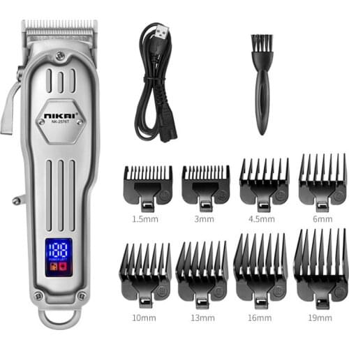Hair trimmer rechargeable hair clipper haircut machine beard trimmer hair cutter oil head white engraving hair carving LCD