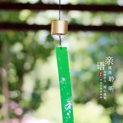 Japanese-style Girls Bedroom Wind Chimes Yard Garden Tubes Bells Copper Antique Windchime Wall Hanging Home Decor Decoration