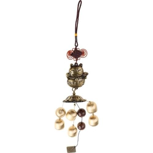 W3JE Bird Fish Wind Chimes with 6 Bells Soothing Melodic Tones for Indoor Outdoor