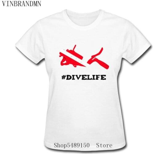 Deep Sea Diving Logo Women Tshirt Funny Scuba Diver T-Shirt Apparel Classic Print Leisure Tee Novelty Dive Brand Adventurer Tops