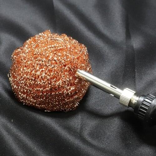 1pcs Cleaning Ball Desoldering soldering iron tip mesh filter cleaning nozzle tip copper wire ball cleaning ball dross