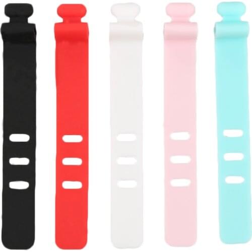 1PCS Solid Color Cable Protector Cable Winder Organizer Wire Data Line Holder Line Fixer Winder Wrap Cord Headset Accessories