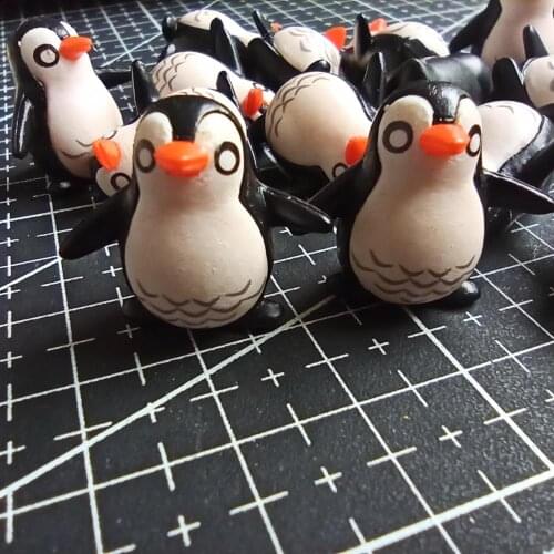 1pcs/lot resin solid penguin cartoon 23mm fairy garden gnome moss terrarium decor crafts bonsai home DIY