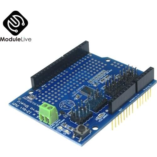 PCA9685 16 Channel 16-CH 12-bit PWM Servo Drive Shield Board DC Motor Driver Module I2C Controlled PWM Driver for Arduino