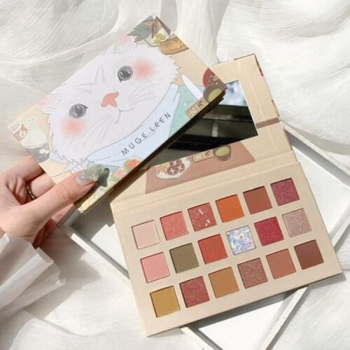 18 Color Eyeshadow Pallete Matte Shimmer Eyeshadow Waterproof Long-lasting Makeup Eyeshadow Palette Cosmetics TSLM2