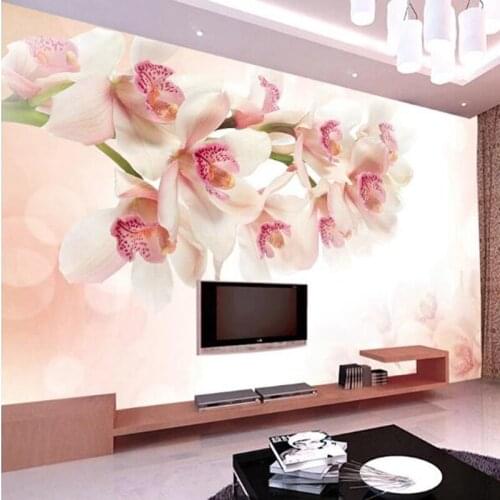 Custom Flowers Wall Papers Photo Wallpaper Embossed Non-Woven Modern 3d Wallpaper for Living Room Kitchen Wall Mural Wallpaper