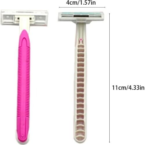 4 Pieces Razor Womens Disposable Twin Blade Razor Blade Disposable Razor with Safety Cover attached