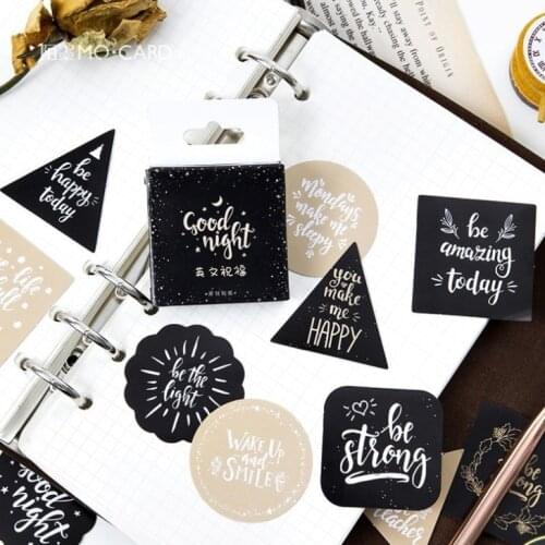 45pcs/box Blessing Stickers Make A Wish Mini Sticker Scrapbooking DIY Paper Label Diary Journal Stationery School Supplies
