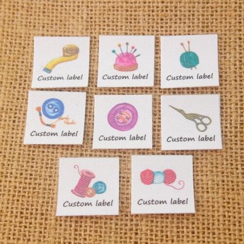 96 custom labels, custom clothing labels, name labels, ironing labels, handmade (TB297)