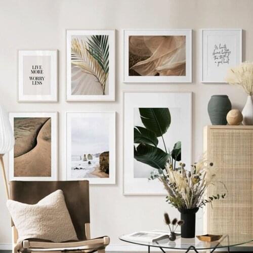 Abstract Vintage Landscape Plant Leaves Wall Art Canvas Painting Nordic Posters And Prints Wall Pictures For Living Room Decor