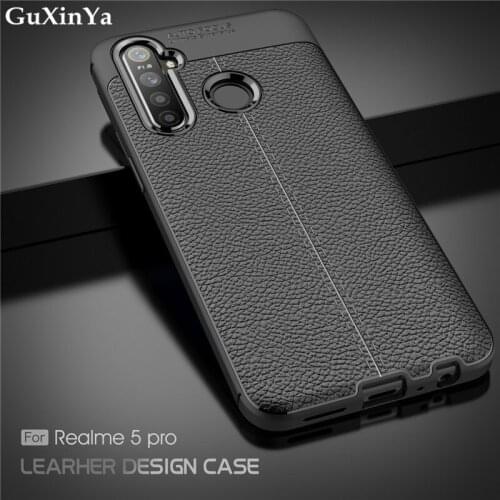 Cover Realme 5 Pro Phone Case Luxury Leather ShockProof TPU Protective Case For OPPO Realme 5 Pro Funda Realme Q 6.3"