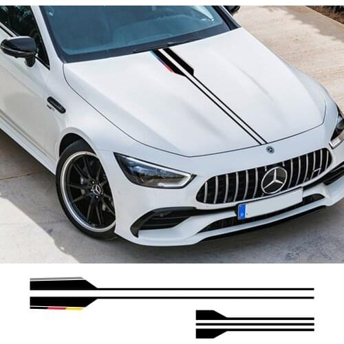 For Mercedes Benz W205 W204 W203 W212 Car Accessories Car Hood Cover Sticker Vinyl Wrap Auto Sports Styling Decals Automobiles