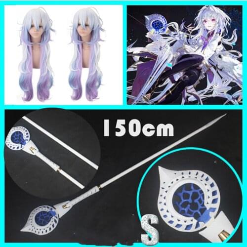 Fate/Grand Order Caster Merlin Staff Wig shoes Cosplay Replica Prop Sex Transfer Weapons Halloween Carnival Party Cosplay Props