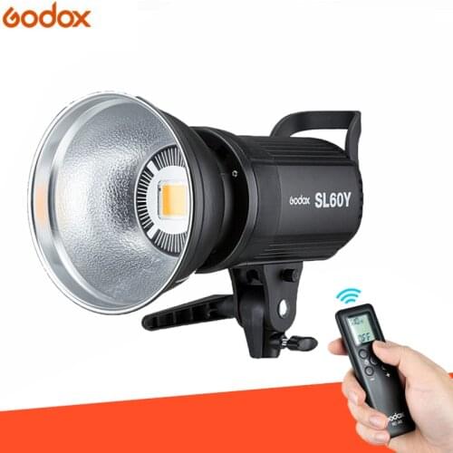 Photo Studio Godox SL-60Y CRI 95+ LED Video Light SL60Y Yellow 3300K Version 60WS Bowens Mount + Remote Controller + Reflector