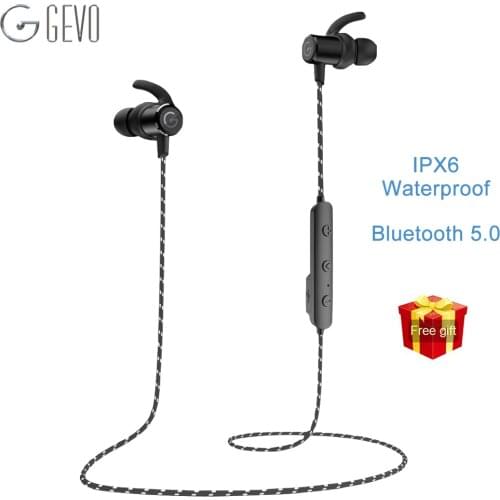 GEVO GV-18BT Wireless Earphone Bluetooth Sport Earbuds With Microphone Magnetic Earphones IPX6 Waterproof Headphone For Phone