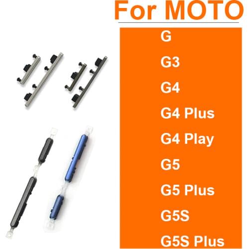 Power ON OFF Volume Up Down Side Button Key For Motorola Moto G3 G4 G5 G5S G6 Plus Play Volume Power Switch Button Repair Parts